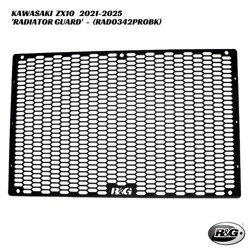 R&G Racing PRO Radiator Guard - RAD0342PROBK - Kawasaki ZX10 2021-2025