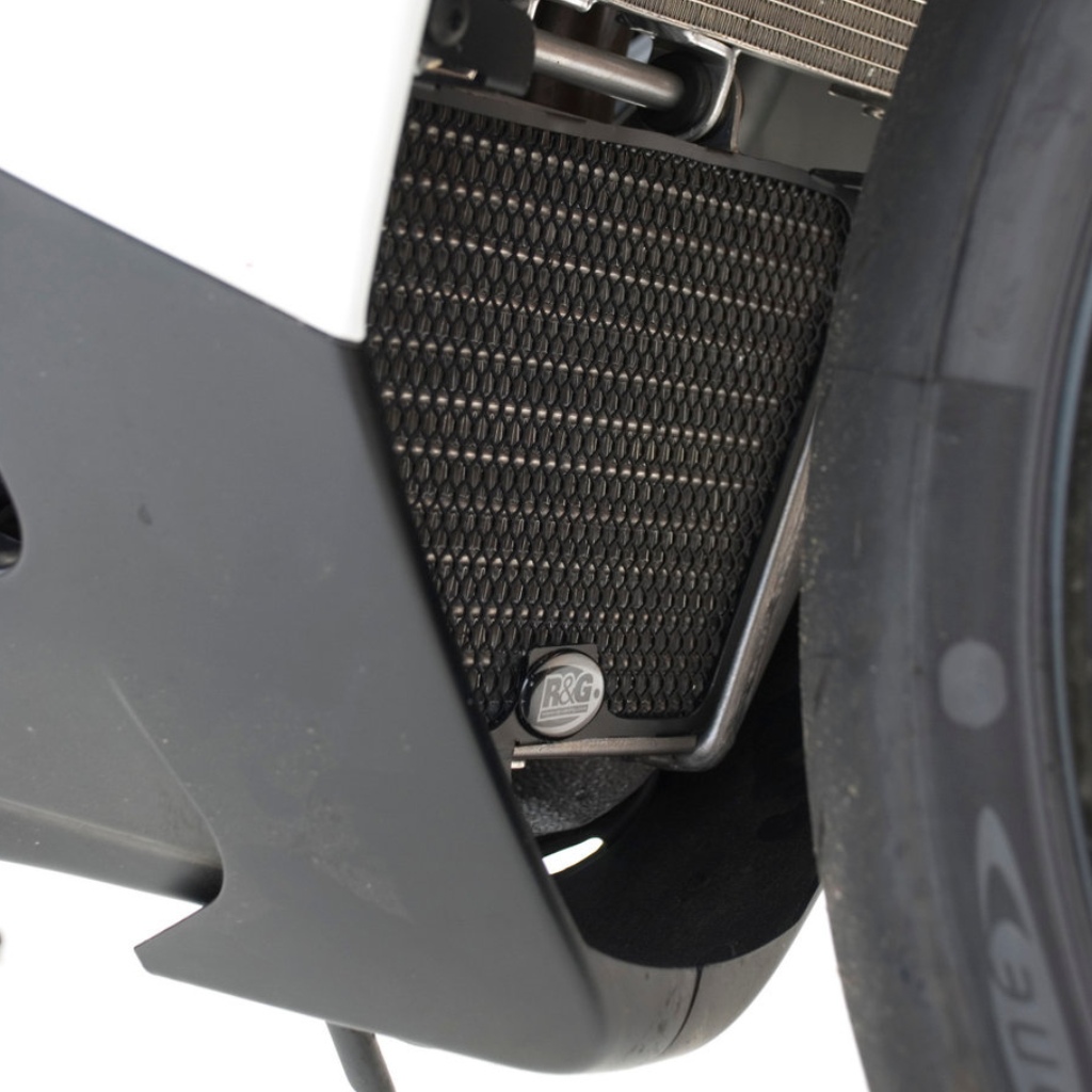 R&G Oil Cooler Guard - OCG0012BK - Aprilia RSV4 R / Factory 2009-2014