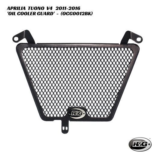 R&G Oil Cooler Guard - OCG0012BK - Aprilia Tuono V4 2011-2016
