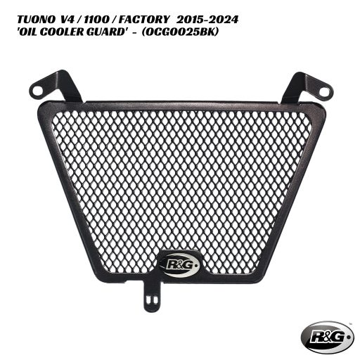 R&G Oil Cooler Guard - OCG0025BK - Aprilia Tuono V4 1100 / Factory 2015-2024
