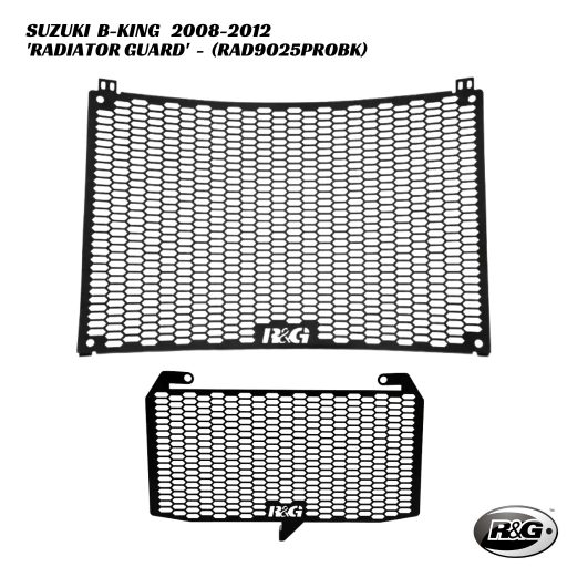 R&G PRO Radiator & Oil Cooler Guards - RAD9025PROBK - Suzuki B-King 2008-2012