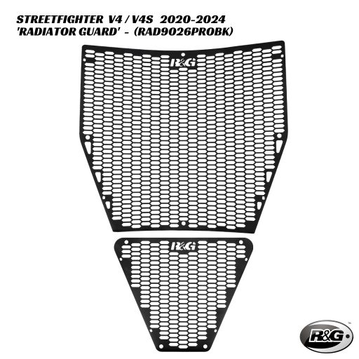R&G PRO Radiator & Oil Cooler Guards - RAD9026PROBK - Ducati Streetfighter V4 / V4S 2020-2024