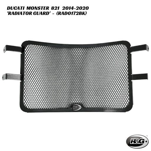 R&G Racing Radiator Guard - RAD0172BK - Ducati Monster 821 2014-2020