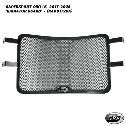 R&G Racing Radiator Guard - RAD0172BK - Ducati Supersport 950 / S 2017-2025