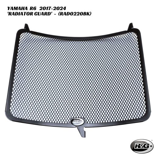 R&G Racing Radiator Guard - RAD0220BK - Yamaha R6 2017-2024