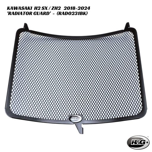 R&G Racing Radiator Guard - RAD0231BK - Kawasaki H2 SX / ZH2 2018-2024