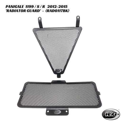 R&G Radiator & Oil Cooler Guards - RAD0117BK - Ducati Panigale 1199 / S / R 2012-2015