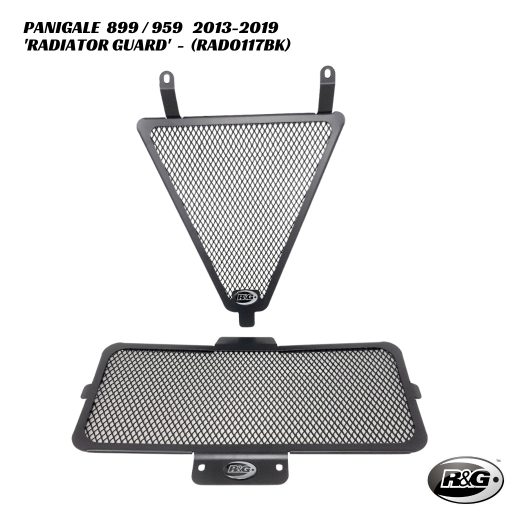 R&G Radiator & Oil Cooler Guards - RAD0117BK - Ducati Panigale 899 / 959 2013-2019