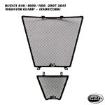 R&G Radiator & Oil Cooler Guards - RAD0123BK - Ducati 848 / 1098 / 1198 2007-2013