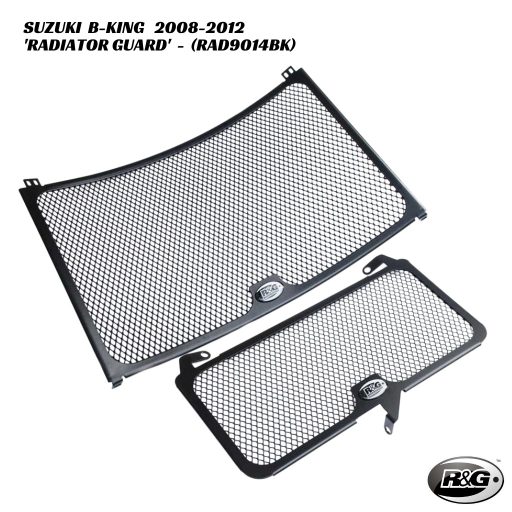 R&G Radiator & Oil Cooler Guards - RAD9014BK - Suzuki B-King 2008-2012