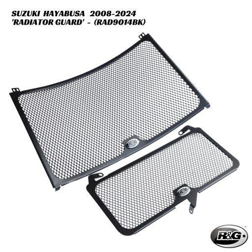 R&G Radiator & Oil Cooler Guards - RAD9014BK - Suzuki Hayabusa 2008-2024