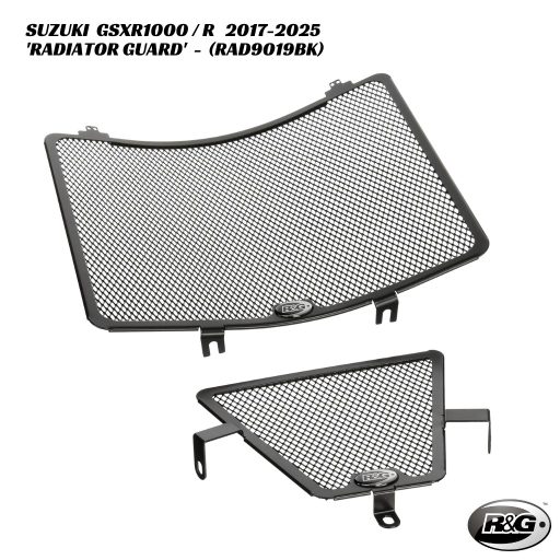 R&G Radiator & Oil Cooler Guards - RAD9019BK - Suzuki GSXR1000 / GSXR1000R 2017-2025