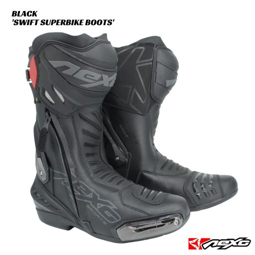 Nexo Swift Superbike Boots - BLACK