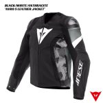 Dainese AVRO 5 Leather Jacket - BLACK/WHITE/ANTHRACITE