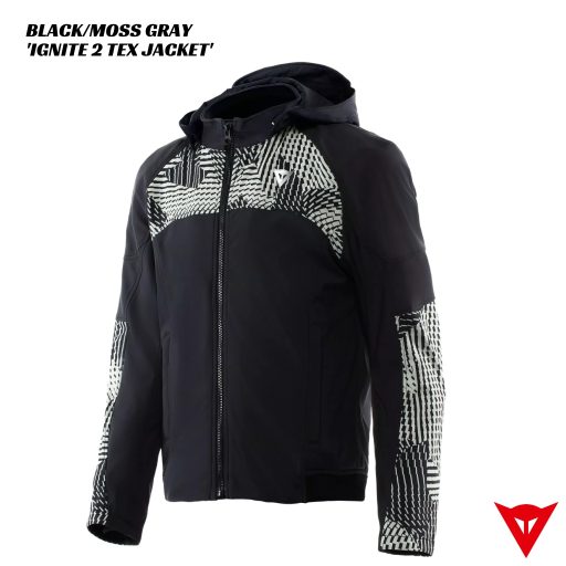 Dainese Ignite 2 Textile Jacket - BLACK/MOSS GRAY