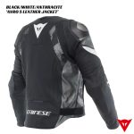 Dainese AVRO 5 Leather Jacket - BLACK/WHITE/ANTHRACITE