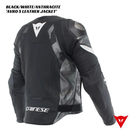 Dainese AVRO 5 Leather Jacket - BLACK/WHITE/ANTHRACITE