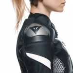 Dainese AVRO 5 Womens Leather Jacket - BLACK/BLACK/WHITE