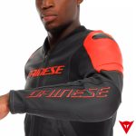 Dainese Racing 5 Perforated Leather Jacket - BLACK/BLACK/RED-FLUO