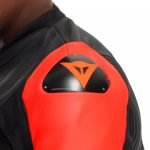 Dainese Racing 5 Perforated Leather Jacket - BLACK/BLACK/RED-FLUO